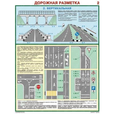 Дорожная разметка, 2л, формат А2 плакат