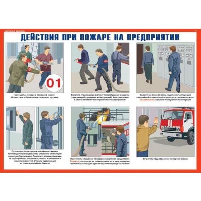 Комплект плакатов №4 «Умей действовать при пожаре», 10л., А3