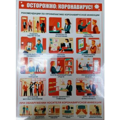 Осторожно Коронавирус 1л плакат