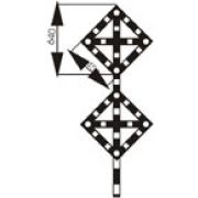 Временный сигнальный знак. Поднять нож, опустить крылья (при наличии двух препятствий).