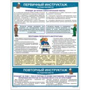 Первичный инструктаж на рабочем месте. 465х600 мм 1 лист. Ламинированный плакат