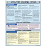 Охрана труда: организация обучения. 3 листа, 465х600мм плакат