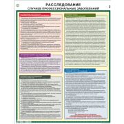 Расследование случаев профессиональных заболеваний, 2 листа, размер 465х610 ламинированный плакат