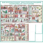 Безопасная эксплуатация паровых котлов, 5 листа., формат А2 ламинирован.