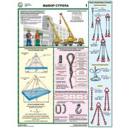 Безопасность грузоподъемных работ, 5л., формат А2 ламинированный плакат