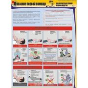 Комплект плакатов «Оказание первой помощи при несчастных случаях на производстве», 3л., А2