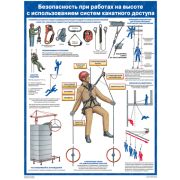Безопасность работ на высоте с использованием систем канатного доступа, 1л.. формат А1, ламин.ированный плакат