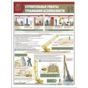 Строительные работы. Требования безопасности, 3 листа., формат А2 плакат