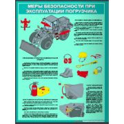 Безопасная эксплуатация фронтального погрузчика Плакаты для подготовки водителей погрузчика 5 листов, формат А 2, ламинированный
